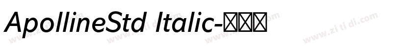 ApollineStd Italic字体转换